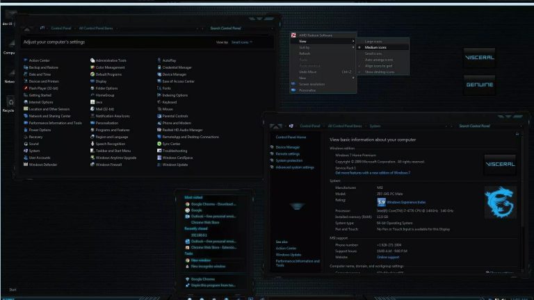 Visceral Theme For Windows 7