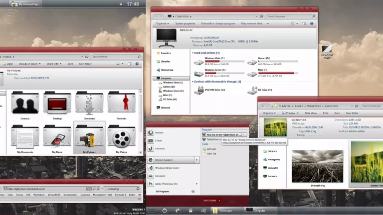 Red Ice Theme For Windows 7