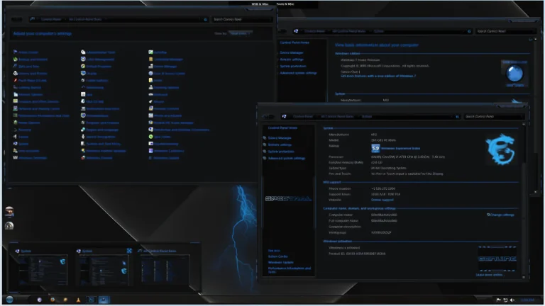 Spectral Blue Theme For Windows 7