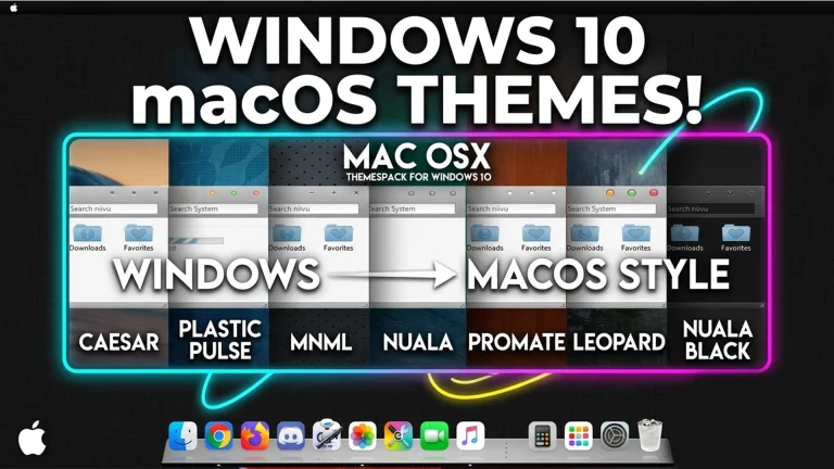 mac osx Theme for Windows 10