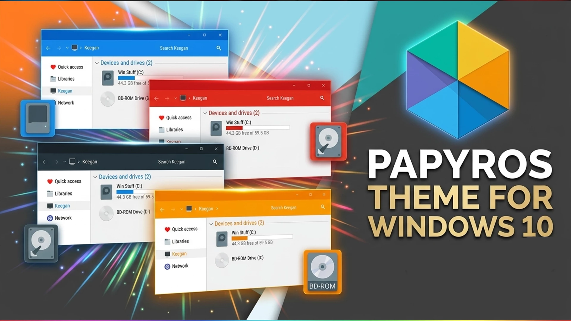 Papyros Theme For Windows 10
