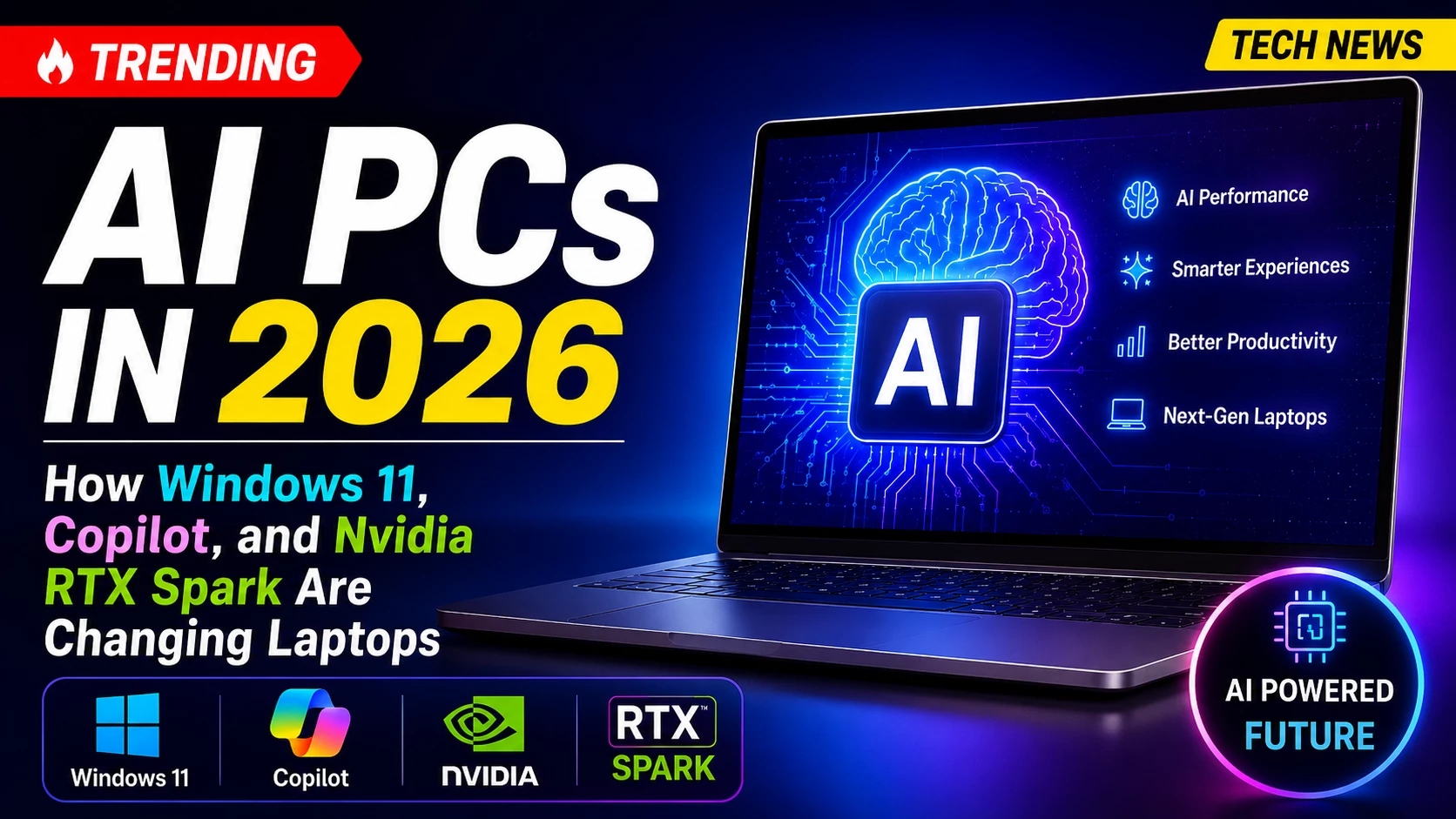 AI PCs in 2026 with Windows 11, Copilot, and Nvidia RTX Spark changing future laptops