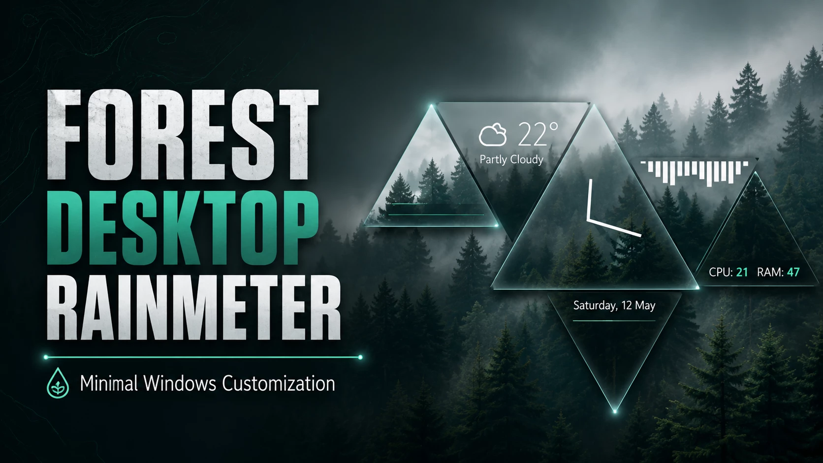 Forest Desktop Rainmeter Setup for Windows