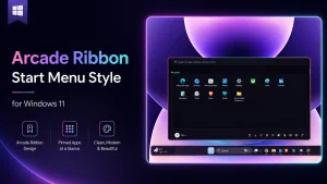 Arcade Ribbon Start Menu Style for Windows 11 using Windhawk